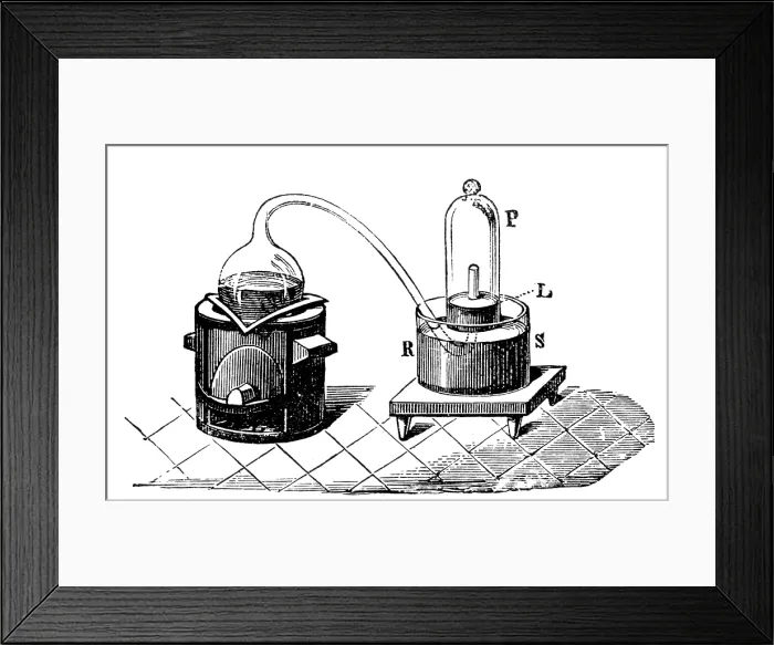 Framed Print : Antoine Lavoisier, Apparatus to Study Air Composition Framed Print : Antoine Lavoisier, Apparatus to Study Air Composition