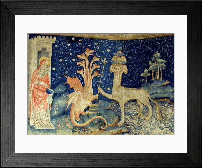 Framed Print : Beasts of the Apocalypse Tapestry