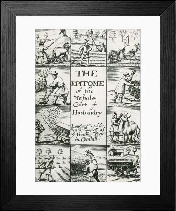 Framed Print : Animal Husbandry, 1675