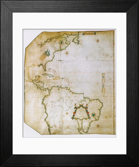 Framed Print : Atlantic Ocean, Map from 1601 Framed Print : Atlantic Ocean, Map from 1601