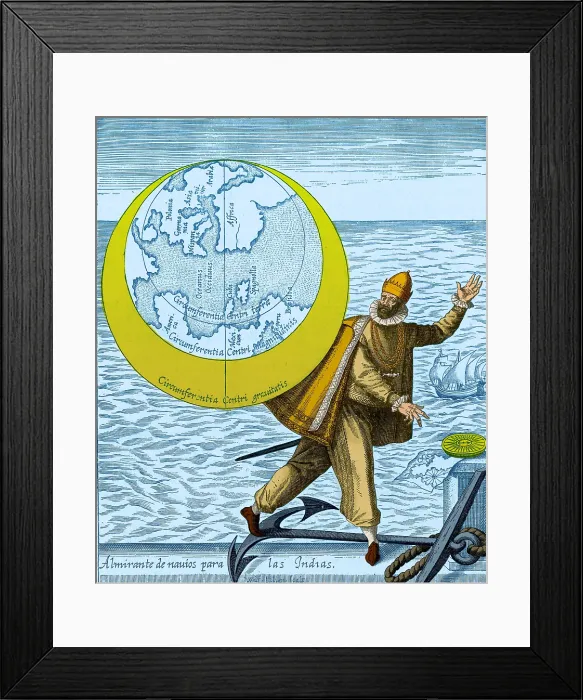 Framed Print : Christopher Columbus, Italian Explorer