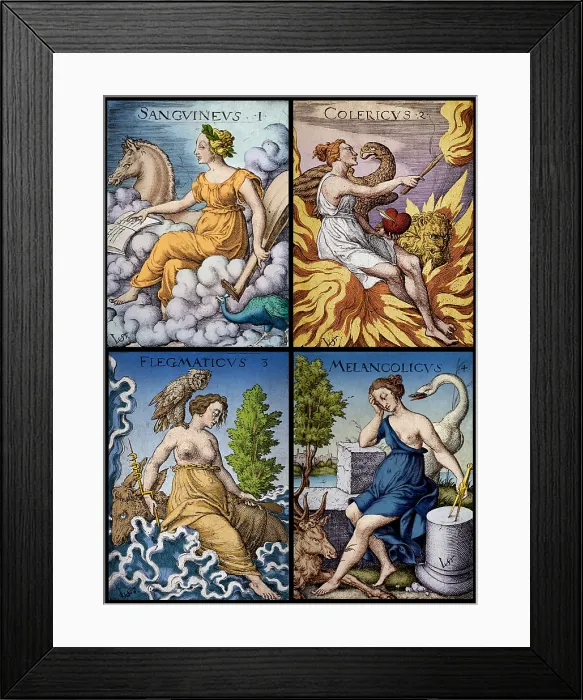 Framed Print : The Four Humors of Hippocratic Medicine Framed Print : The Four Humors of Hippocratic Medicine