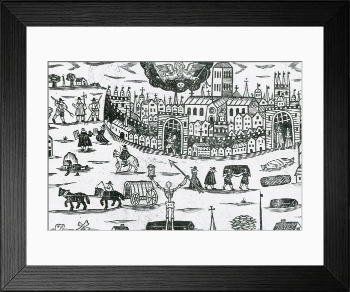 Framed Print : Black Death, Medieval Bubonic Plague
