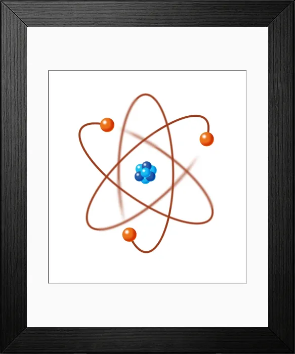 Framed Print : Atomic Model, Illustration