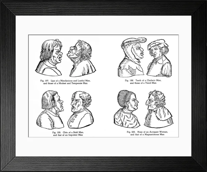 Framed Print : Physiognomy, Pseudoscience Framed Print : Physiognomy, Pseudoscience