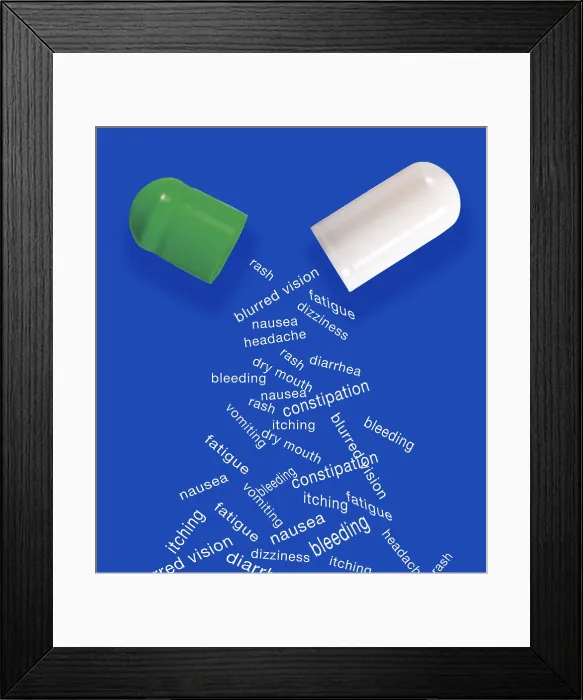 Framed Print : Side Effects of Medication