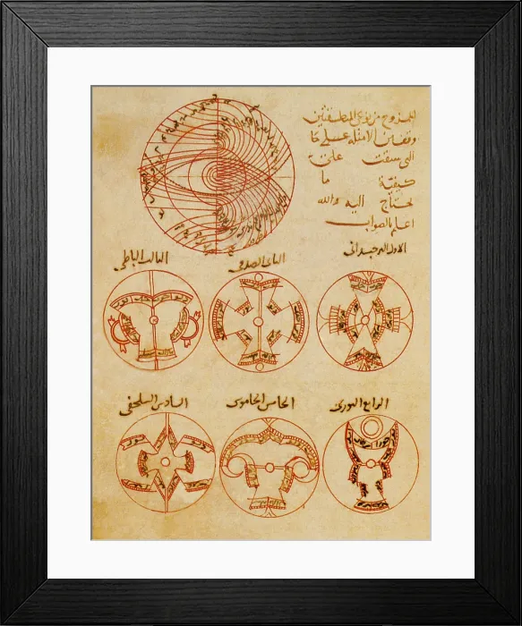 Framed Print : Treatise On the Astrolabe, Arabic Manuscript Framed Print : Treatise On the Astrolabe, Arabic Manuscript