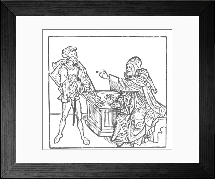 Framed Print : Banker, 15th Century Framed Print : Banker, 15th Century