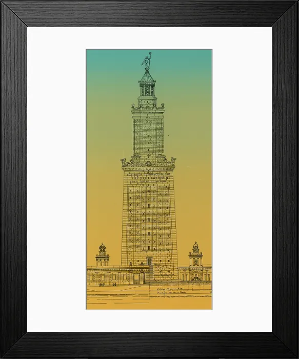 Framed Print : Wonders of the Ancient World, Lighthouse of Alexandria Framed Print : Wonders of the Ancient World, Lighthouse of Alexandria