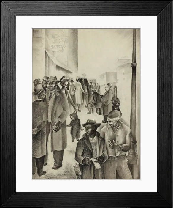 Framed Print : WPA Art, Harlem Street Scene Framed Print : WPA Art, Harlem Street Scene