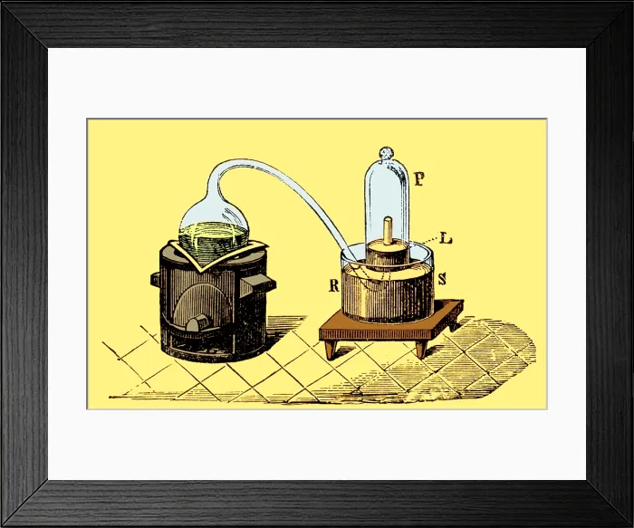Framed Print : Antoine Lavoisier, Apparatus to Study Air Composition Framed Print : Antoine Lavoisier, Apparatus to Study Air Composition