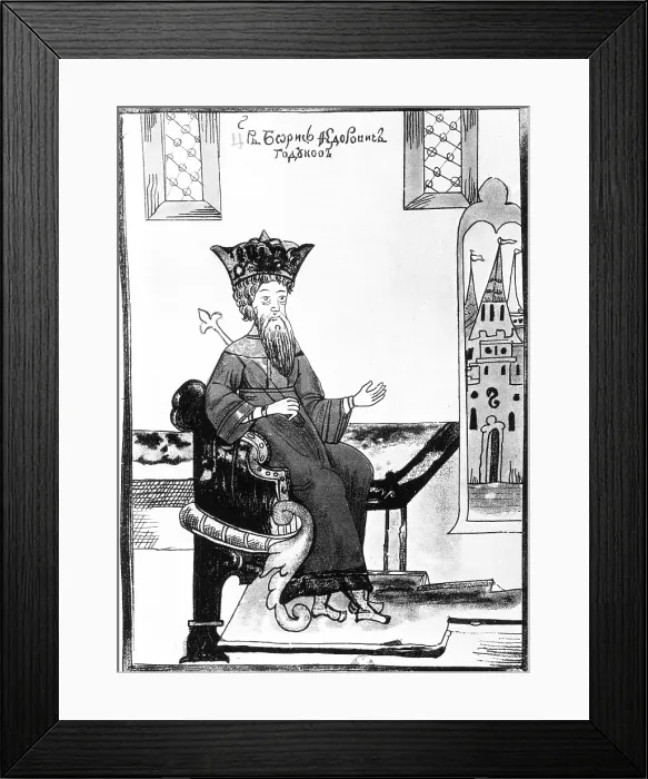 Framed Print : Boris Fedorovich Godunov, Tsar of Muscovy Framed Print : Boris Fedorovich Godunov, Tsar of Muscovy