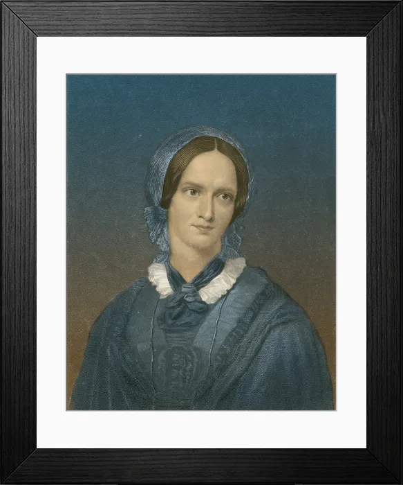 Framed Print : Charlotte Bronte, English Author Framed Print : Charlotte Bronte, English Author