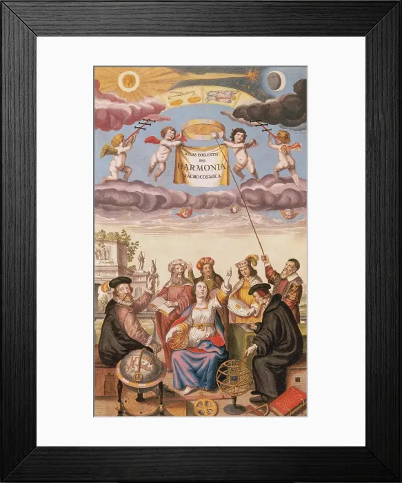 Framed Print : Harmonia Macrocosmica, Frontispiece, 1660 Framed Print : Harmonia Macrocosmica, Frontispiece, 1660