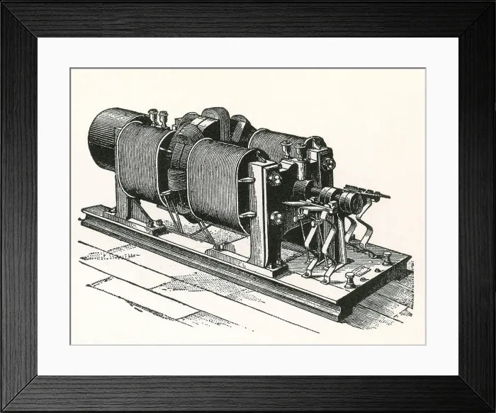 Framed Print : Dynamo Electric Machine, 19th Century Framed Print : Dynamo Electric Machine, 19th Century