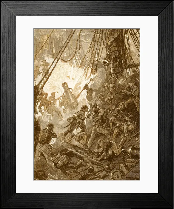 Framed Print : Battle of Flamborough Head, 1779 Framed Print : Battle of Flamborough Head, 1779