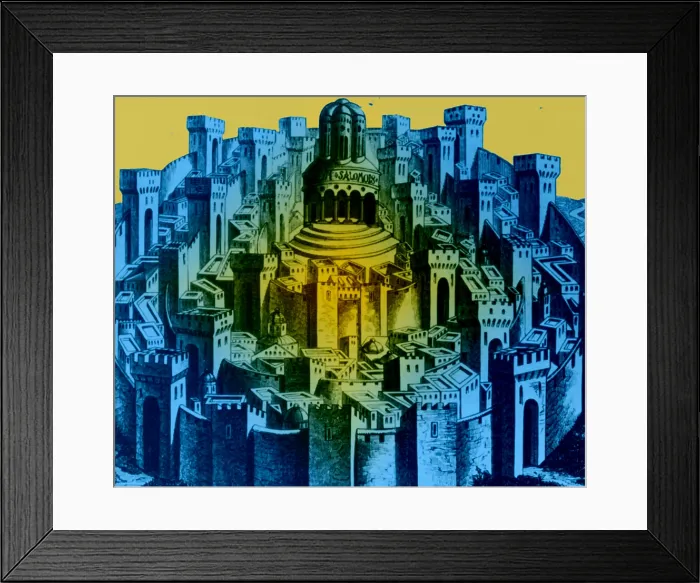 Framed Print : 15th century woodcut of Jerusalem Framed Print : 15th century woodcut of Jerusalem