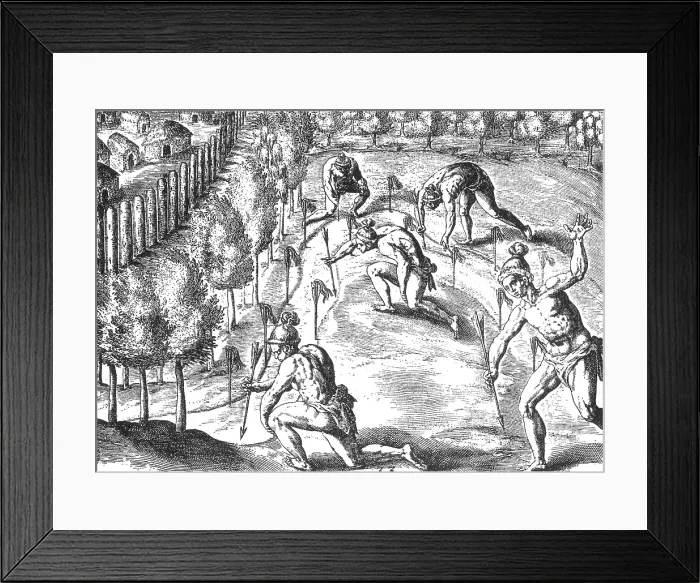 Framed Print : Native American Indians Declaring War, 16th Century Framed Print : Native American Indians Declaring War, 16th Century