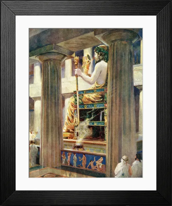 Framed Print : Ancient Wonder of the World, Zeus at Olympia Framed Print : Ancient Wonder of the World, Zeus at Olympia
