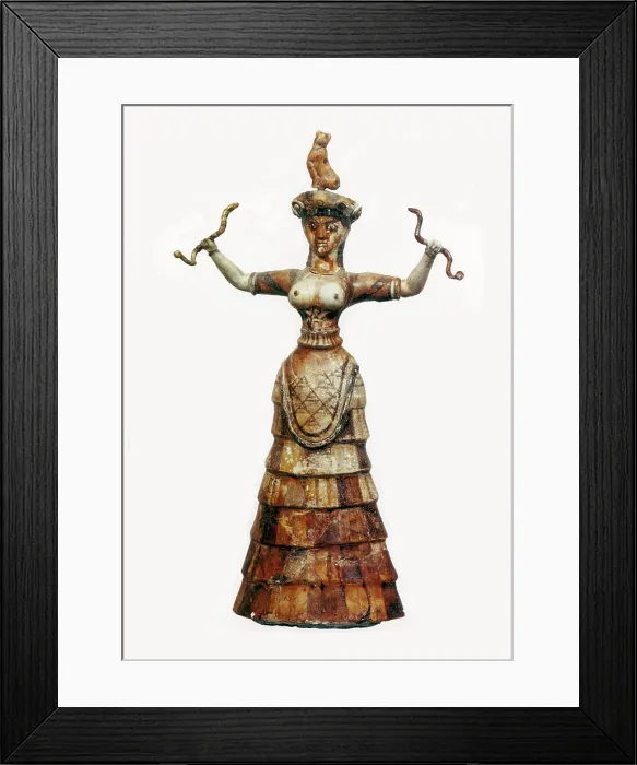 Framed Print : Minoan Snake Goddess