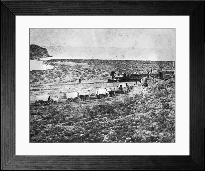Framed Print : Stanford En Route to Golden Spike Ceremony, 1869