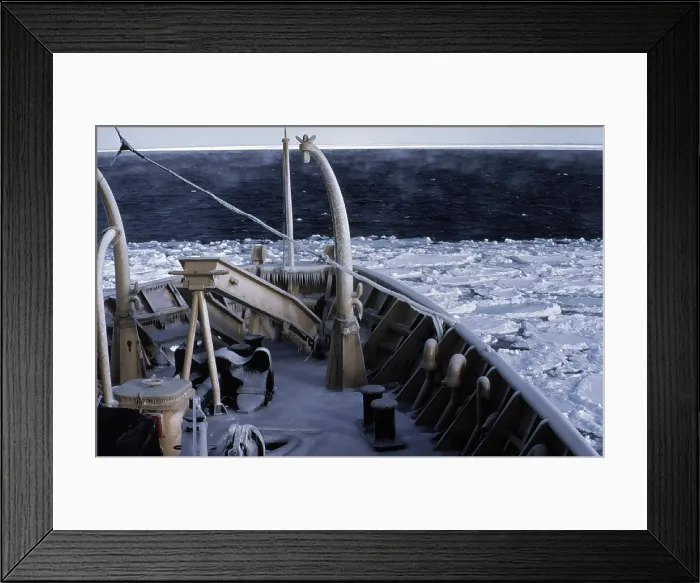 Framed Print : Sea Smoke, Sea Ice, and Icicles Framed Print : Sea Smoke, Sea Ice, and Icicles