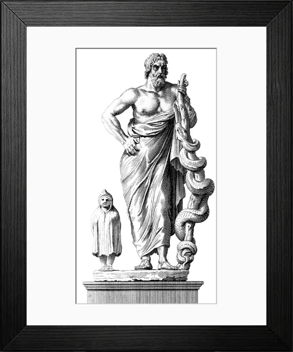 Framed Print : Asclepius, Greek God of Medicine Framed Print : Asclepius, Greek God of Medicine