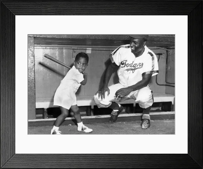 Framed Print : Jackie Robinson, American Baseball Legend