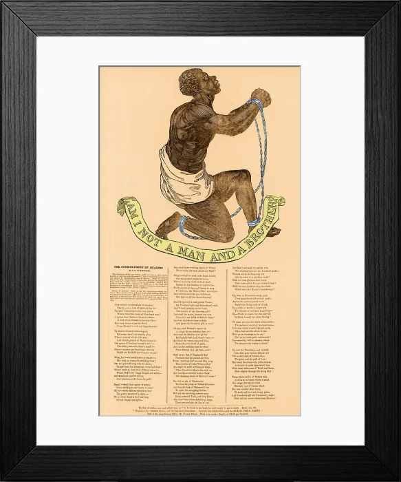 Framed Print : Am I Not A Man and A Brother Framed Print : Am I Not A Man and A Brother