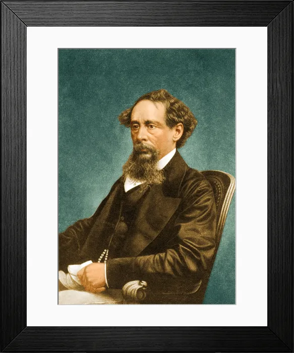 Framed Print : Charles Dickens, English Author Framed Print : Charles Dickens, English Author