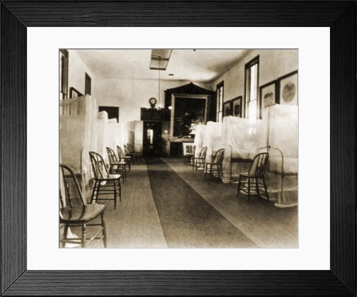 Framed Print : First Aid Hospital Exhibit, 1876 Framed Print : First Aid Hospital Exhibit, 1876