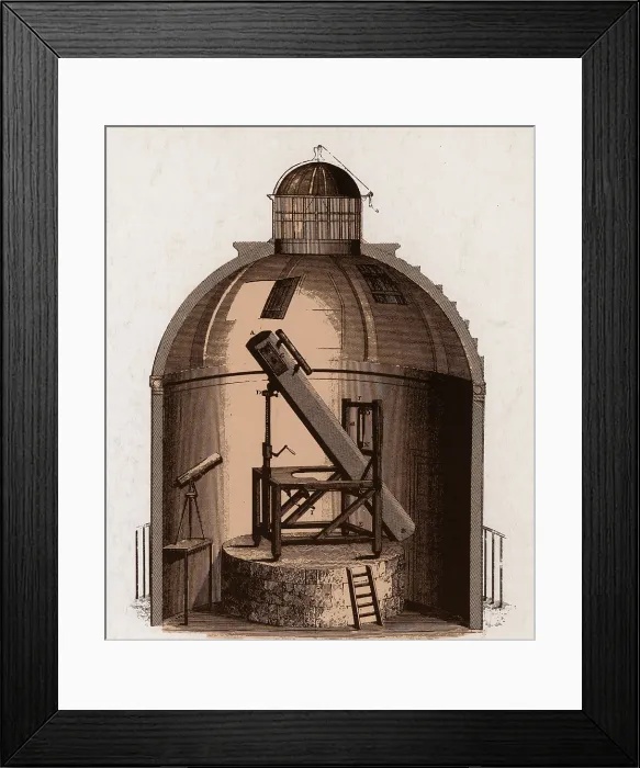 Framed Print : William Herschel's Telescope, 1781