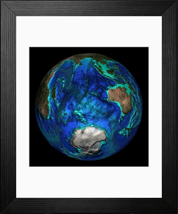 Framed Print : Topographical Map of Coordinates 45 S, 90 E Framed Print : Topographical Map of Coordinates 45 S, 90 E