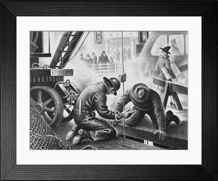 Framed Print : Subway Construction, 1930 Framed Print : Subway Construction, 1930
