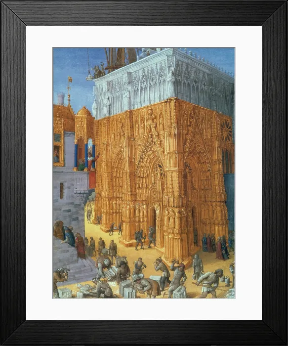 Framed Print : Building of the Temple of Jerusalem Framed Print : Building of the Temple of Jerusalem