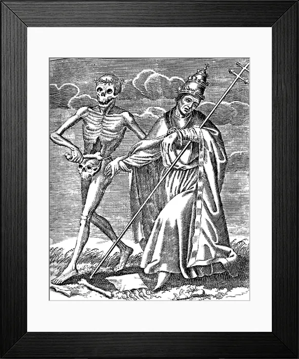 Framed Print : Danse Macabre, 1744 Framed Print : Danse Macabre, 1744