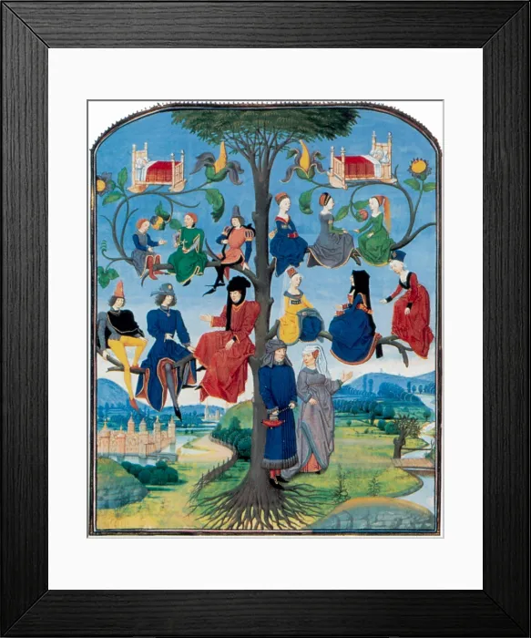 Framed Print : Family Tree, 15th Century Framed Print : Family Tree, 15th Century