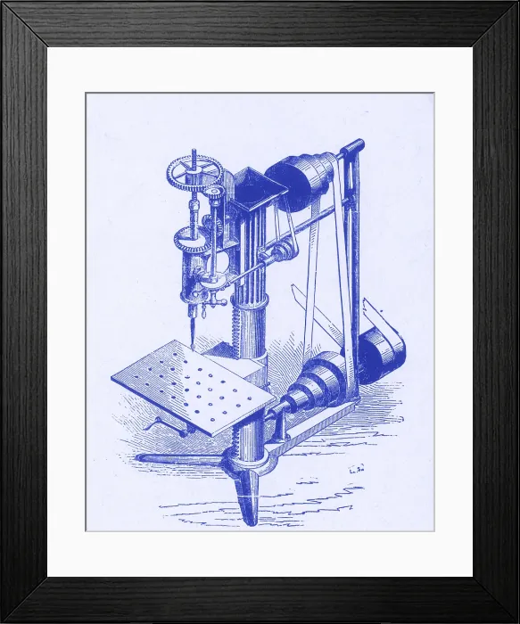 Framed Print : Drill Press, 19th Century