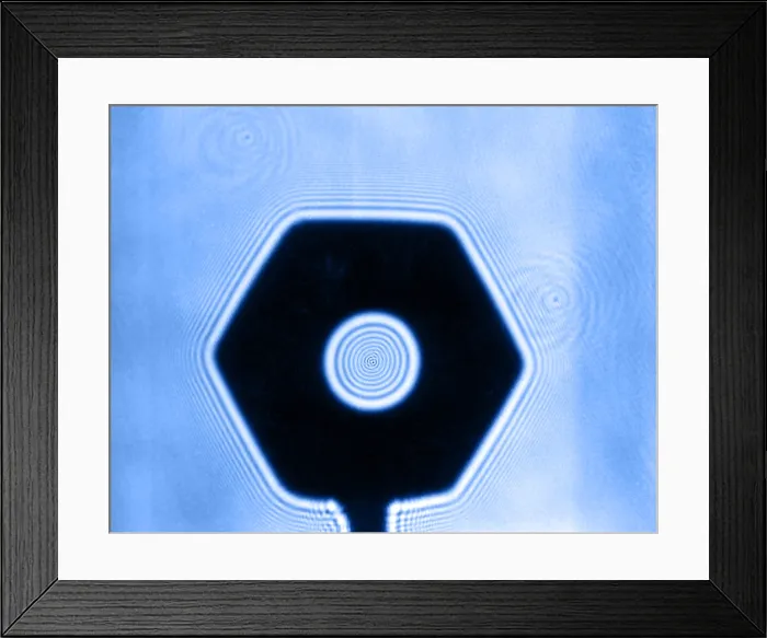 Framed Print : Fresnel Diffraction by Nut Framed Print : Fresnel Diffraction by Nut