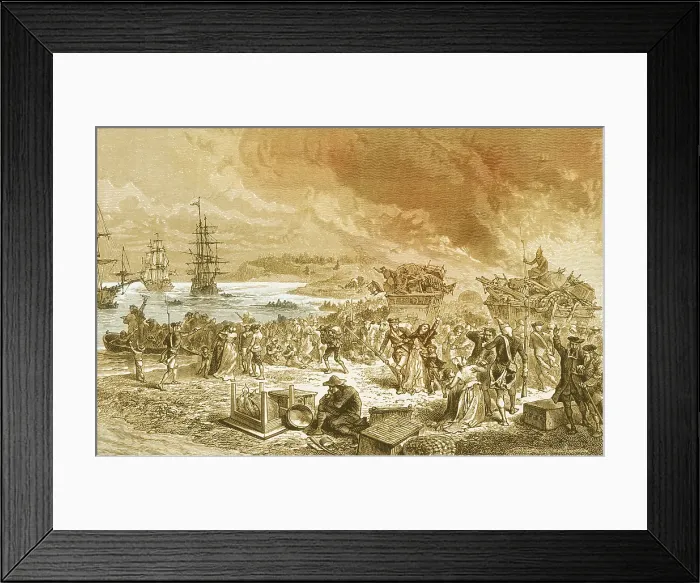 Framed Print : Embarkation of the Acadians, 1755