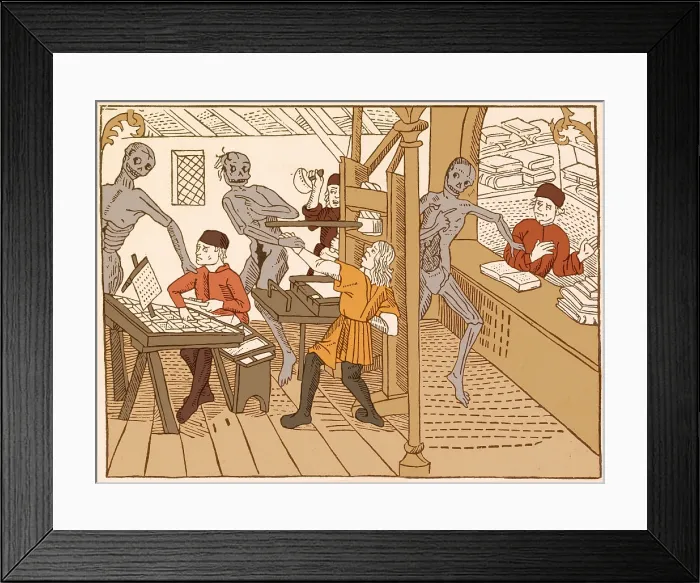 Framed Print : Danse Macabre, 1499 Framed Print : Danse Macabre, 1499