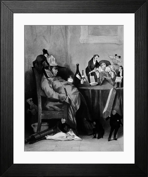 Framed Print : Caricature of Hypochondriac, 1833 Framed Print : Caricature of Hypochondriac, 1833