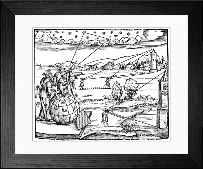 Framed Print : Petrus, Apianus, Introductio Geographica, 1532 Framed Print : Petrus, Apianus, Introductio Geographica, 1532