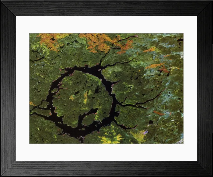 Framed Print : Manicouagan Crater, Quebec Framed Print : Manicouagan Crater, Quebec