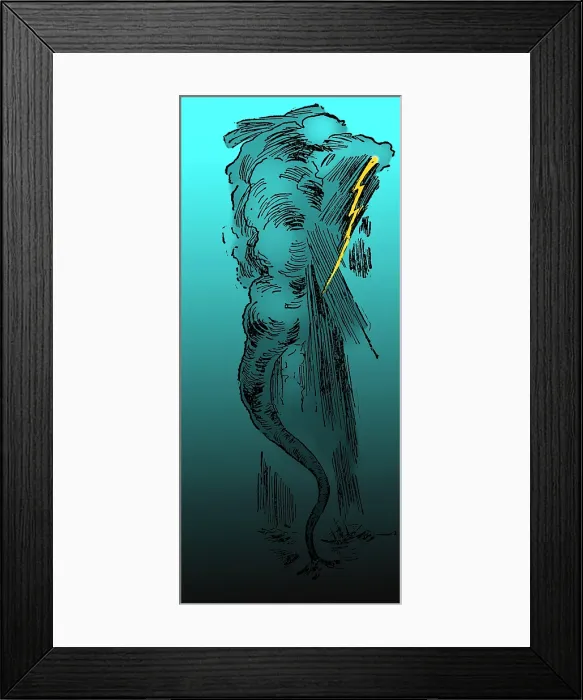 Framed Print : Waterspout, 1882