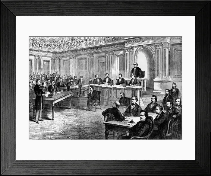 Framed Print : Impeachment Trial, 1868 Framed Print : Impeachment Trial, 1868