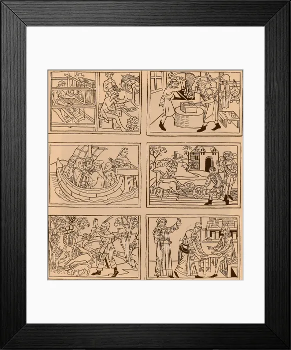 Framed Print : Trades, 1475