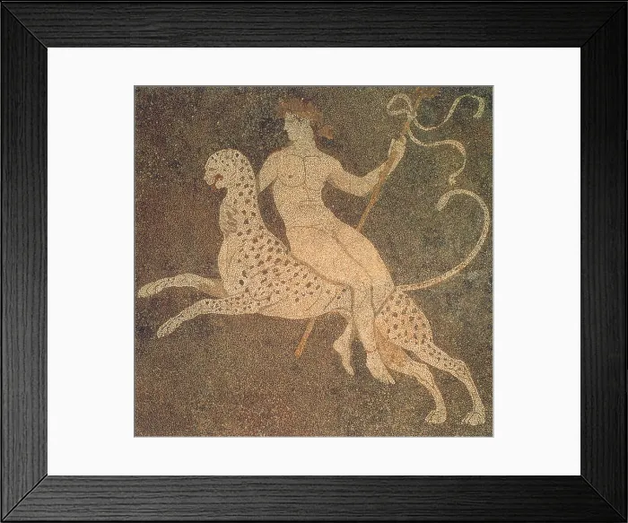 Framed Print : Dionysos Mosaic, 4th Century BC Framed Print : Dionysos Mosaic, 4th Century BC