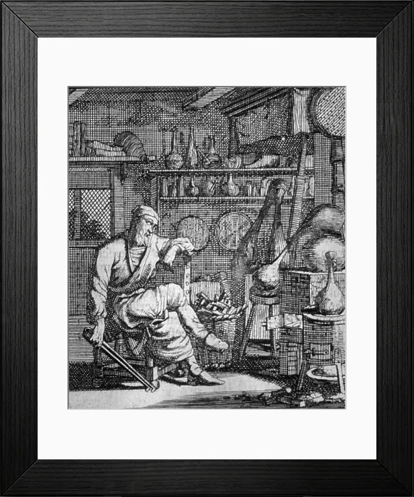 Framed Print : The Alchemist of Goudmaker, 18th Century
