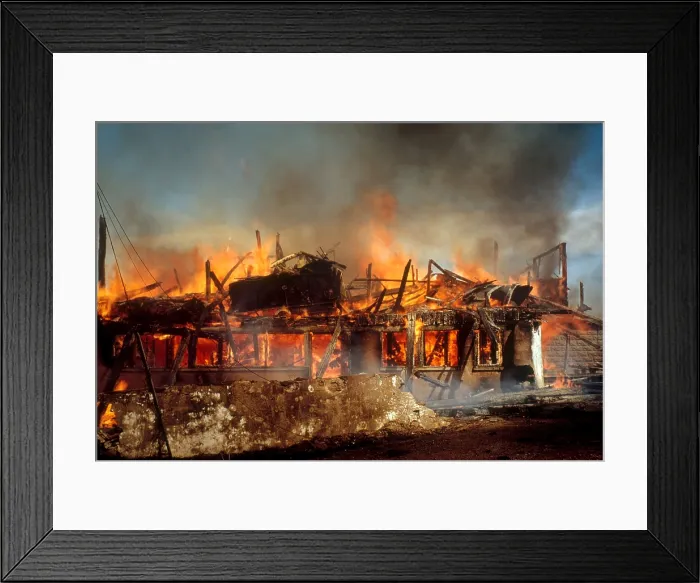 Framed Print : House on Fire